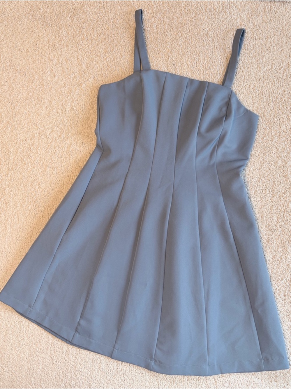 NWT She + Sky Light Blue Strappy A-Line Mini Dress